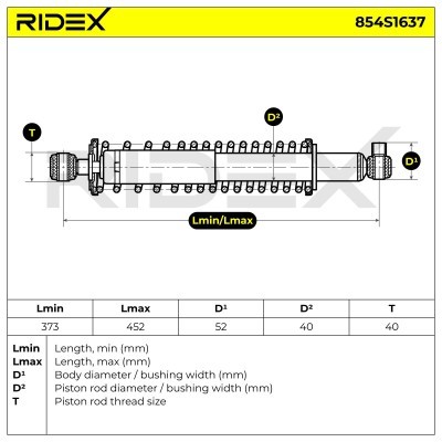 Shock Absorber RIDEX 854S1637 854S1637 - photo 7