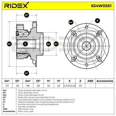 Wheel Bearing RIDEX 654W0561 654W0561 - photo 5