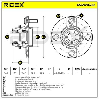 Wheel Bearing RIDEX 654W0422 654W0422 - photo 5