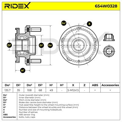 Wheel Bearing RIDEX 654W0328 654W0328 - photo 6