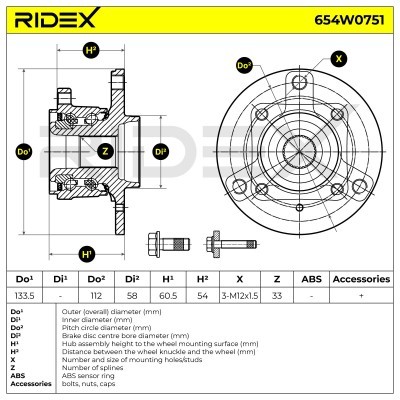 Wheel Bearing RIDEX 654W0751 654W0751 - photo 5