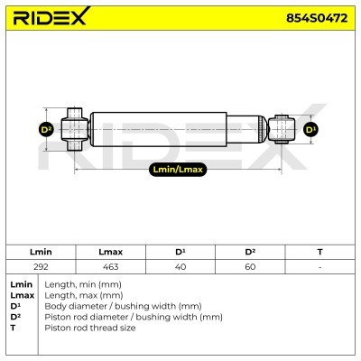 Shock Absorber RIDEX 854S0472 854S0472 - photo 8