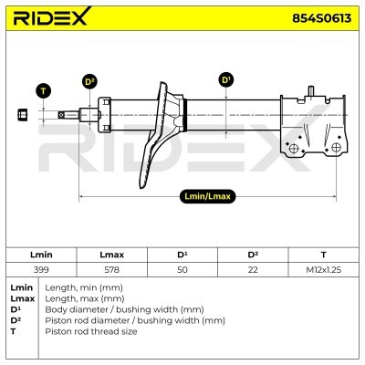 Shock Absorber RIDEX 854S0613 854S0613 - photo 5