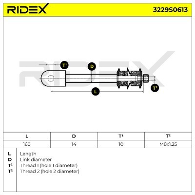 Stabilizer Link RIDEX 3229S0613 3229S0613 - photo 5