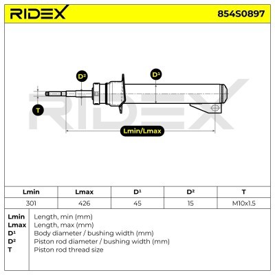 Shock Absorber RIDEX 854S0897 854S0897 - photo 9