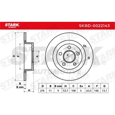 Brake Disc Stark SKBD-0022143 SKBD-0022143 - photo 4