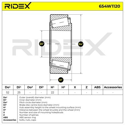 Wheel Bearing RIDEX 654W1120 654W1120 - photo 5
