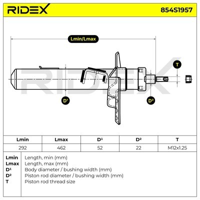 Shock Absorber RIDEX 854S1957 854S1957 - photo 7
