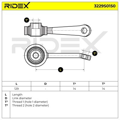 Stabilizer Link RIDEX 3229S0150 3229S0150 - photo 5