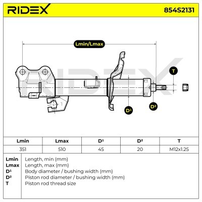 Shock Absorber RIDEX 854S2131 854S2131 - photo 8