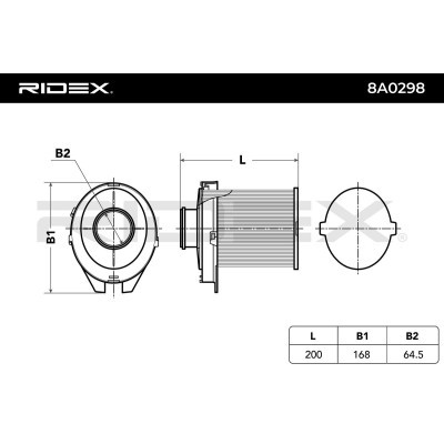 Air Filter RIDEX 8A0298 8A0298 - photo 5