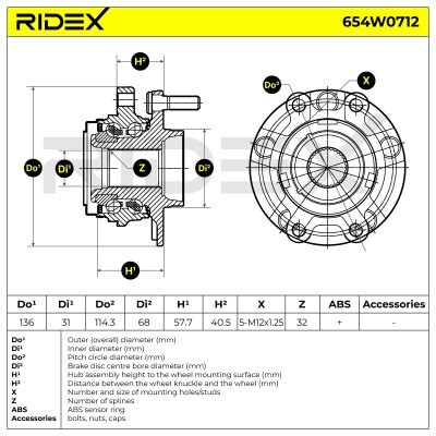 Wheel Bearing RIDEX 654W0712 654W0712 - photo 5