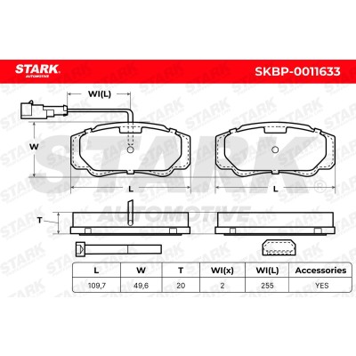 Brake Pads Set Stark SKBP-0011633 SKBP-0011633 - photo 5