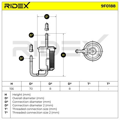 Fuel Filter RIDEX 9F0188 9F0188 - photo 5