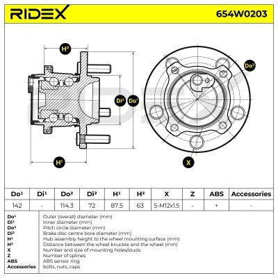 Wheel Bearing RIDEX 654W0203 654W0203 - photo 7