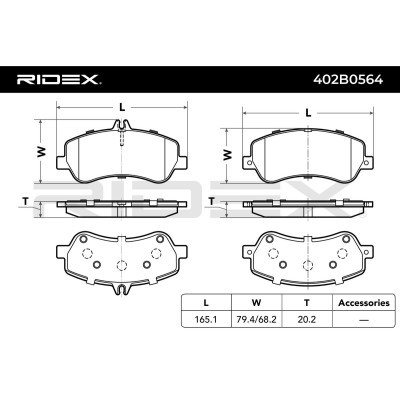 Brake Pads Set RIDEX 402B0564 402B0564 - photo 7