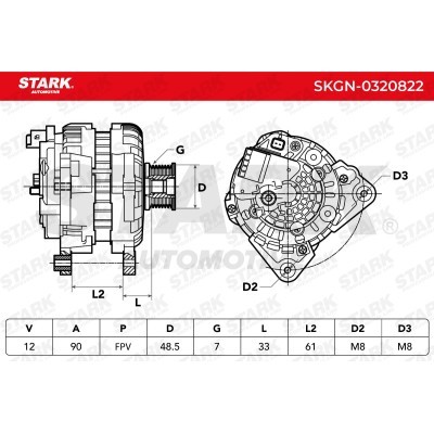 Alternator Stark SKGN-0320822 SKGN-0320822 - photo 8