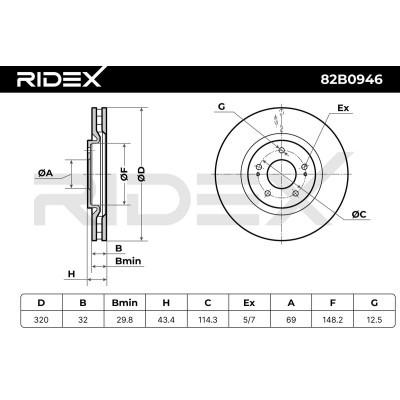 Brake Disc RIDEX 82B0946 82B0946 - photo 3