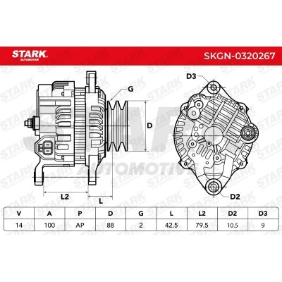 Alternator Stark SKGN-0320267 SKGN-0320267 - photo 5