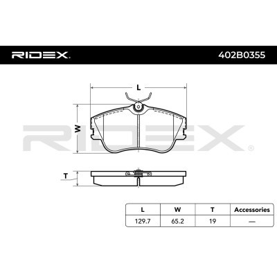 Brake Pads Set RIDEX 402B0355 402B0355 - photo 4