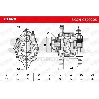 Alternator Stark SKGN-0320205 SKGN-0320205 - photo 5