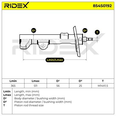 Shock Absorber RIDEX 854S0192 854S0192 - photo 8