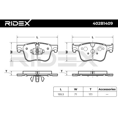 Brake Pads Set RIDEX 402B1409 402B1409 - photo 6