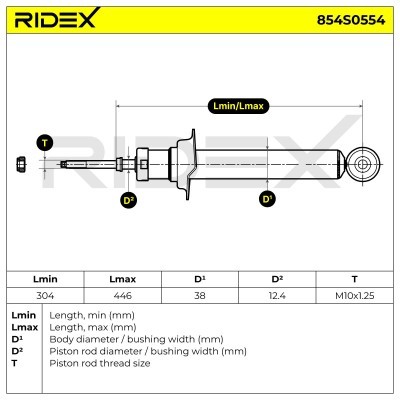 Shock Absorber RIDEX 854S0554 854S0554 - photo 3