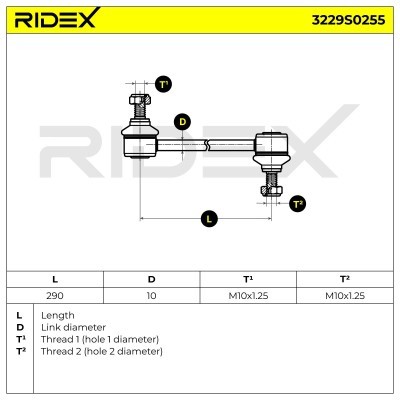 Stabilizer Link RIDEX 3229S0255 3229S0255 - photo 8