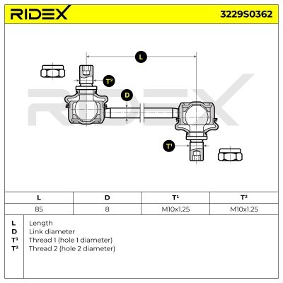Stabilizer Link RIDEX 3229S0362 3229S0362 - photo 6