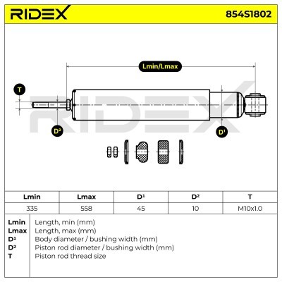 Shock Absorber RIDEX 854S1802 854S1802 - photo 6
