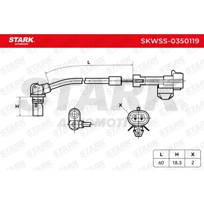 ABS Sensor Stark SKWSS-0350119 SKWSS-0350119 - photo 3