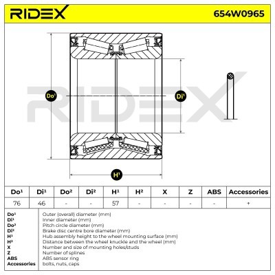 Wheel Bearing RIDEX 654W0965 654W0965 - photo 5