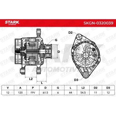 Alternator Stark SKGN-0320039 SKGN-0320039 - photo 7