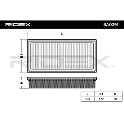Air Filter RIDEX 8A0291 8A0291 - photo 3