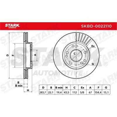 Brake Disc Stark SKBD-0022110 SKBD-0022110 - photo 5