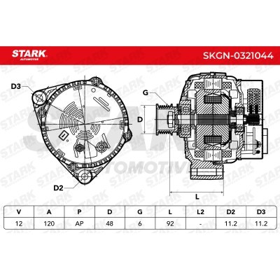 Alternator Stark SKGN-0321044 SKGN-0321044 - photo 6