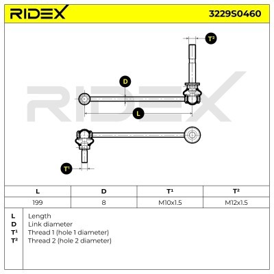 Stabilizer Link RIDEX 3229S0460 3229S0460 - photo 5