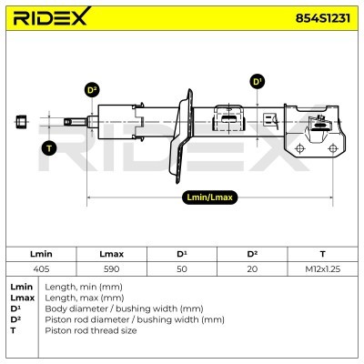 Shock Absorber RIDEX 854S1231 854S1231 - photo 5