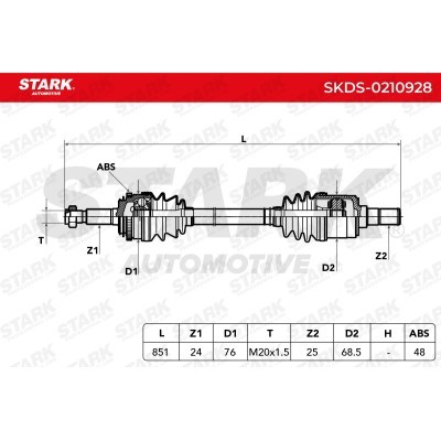 Drive Shaft Stark SKDS-0210928 SKDS-0210928 - photo 8