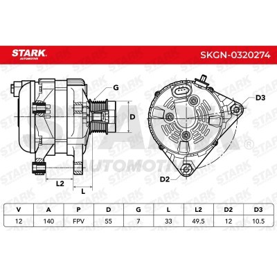 Alternator Stark SKGN-0320274 SKGN-0320274 - photo 5