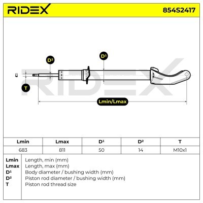 Shock Absorber RIDEX 854S2417 854S2417 - photo 8