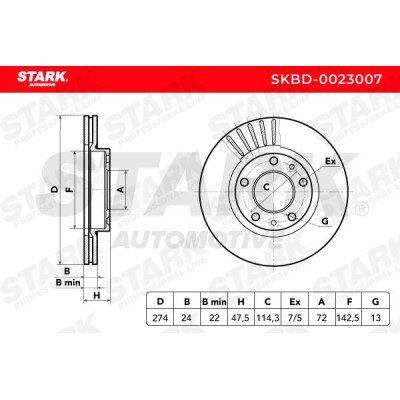 Brake Disc Stark SKBD-0023007 SKBD-0023007 - photo 5