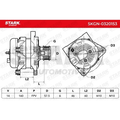 Alternator Stark SKGN-0320153 SKGN-0320153 - photo 7