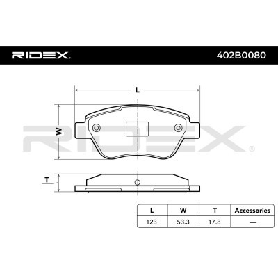 Brake Pads Set RIDEX 402B0080 402B0080 - photo 3