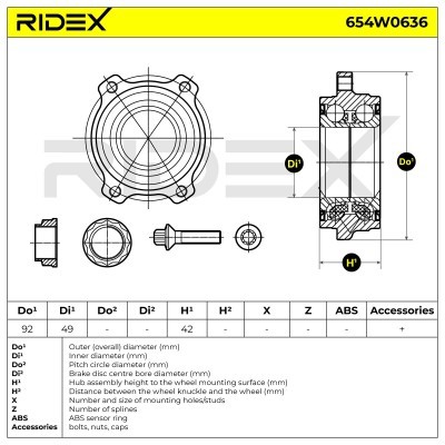 Wheel Bearing RIDEX 654W0636 654W0636 - photo 6