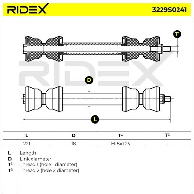 Stabilizer Link RIDEX 3229S0241 3229S0241 - photo 5