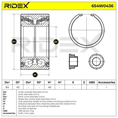 Wheel Bearing RIDEX 654W0436 654W0436 - photo 3