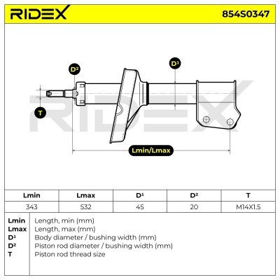 Shock Absorber RIDEX 854S0347 854S0347 - photo 5