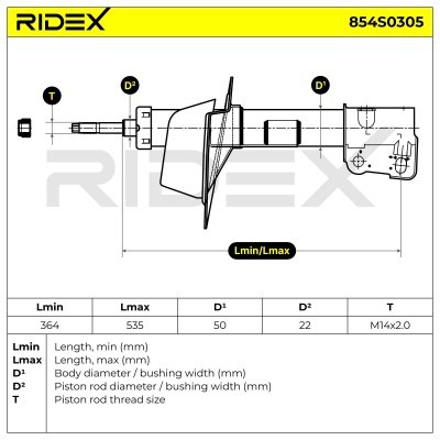 Shock Absorber RIDEX 854S0305 854S0305 - photo 9